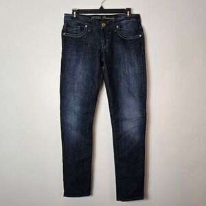 Guess Premium Starlet Skinny Jeans Dark Wash Low Rise Indigo‎ W Size 28 hemmed?